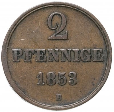 купить Германия, Ганновер 2 пфеннига 1853