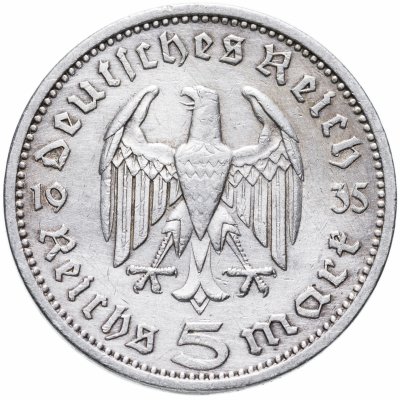 купить Германия Третий рейх 5 рейхсмарок (reichsmark) 1935 Гинденбург