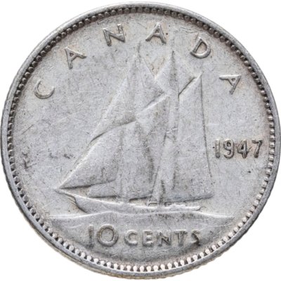 купить Канада 10 центов (cents) 1947 Без отметки монетного двора
