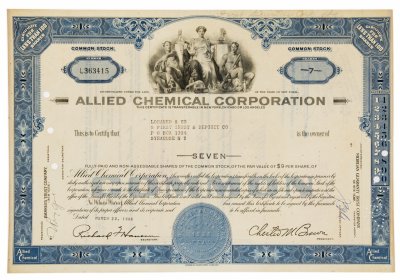 купить Акция США ALLIED CHEMICAL CORPORATION 1966г.