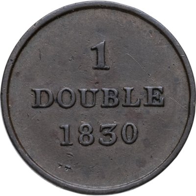 купить Остров Гернси 1 дубль (double) 1830
