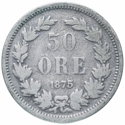 купить Швеция 50 эре (ore) 1875