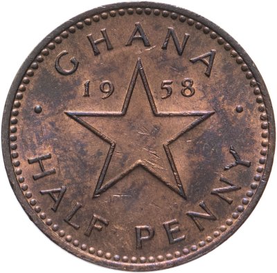 купить Гана 1/2 пенни (penny) 1958