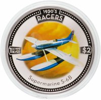купить Острова Кука 2 доллара (dollars) 2006 "Воздушные гонки 1930-х - Supermarine S-6B"