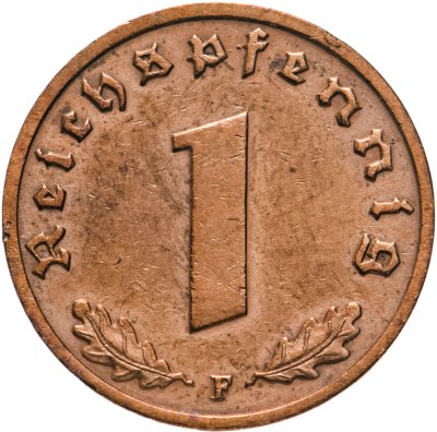 купить Германия (Третий Рейх) 1 рейхспфенниг 1937 "F"