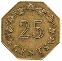 купить Мальта 25 центов (cents) 1975