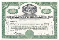 купить Акция США CALUMET & HECLA, INC 1959-1961 гг.