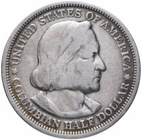 Купить США 1/2 доллара (50 центов, half dollar) 1893 "Всемирная выставка 1893 года. Колумб"