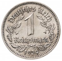 купить Нацистская Германия (Третий рейх) 1 рейхсмарка 1934 А