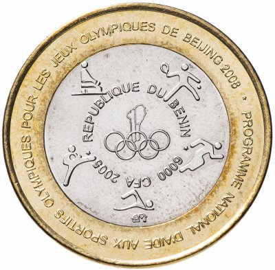 купить Бенин 6000 франков (francs) 2005 "XXIX летние Олимпийские Игры, Пекин 2008"