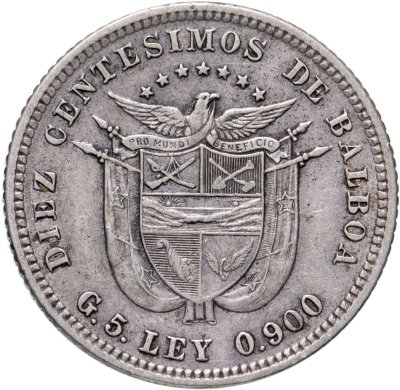 купить Панама 10 сентесимо (centesimos) 1904