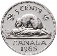 купить Канада 5 центов (cents) 1966