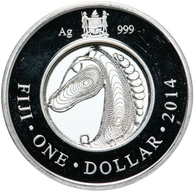 купить Фиджи 1 доллар (dollar) 2014 "Китайский гороскоп - Год лошади"