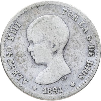 купить Испания 1 песета (peseta) 1891