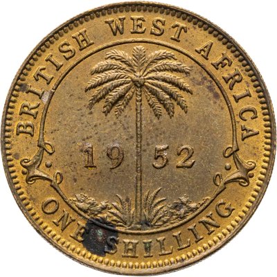 купить Британская Западная Африка 1 шиллинг (shilling) 1952 H