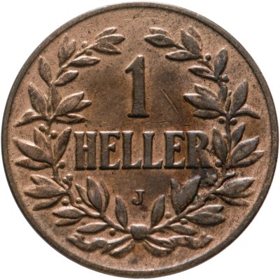 купить Германская Восточная Африка 1 геллер (heller) "J" 1905