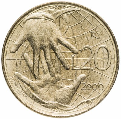 купить Сан-Марино 20 лир 2000 Солидарность