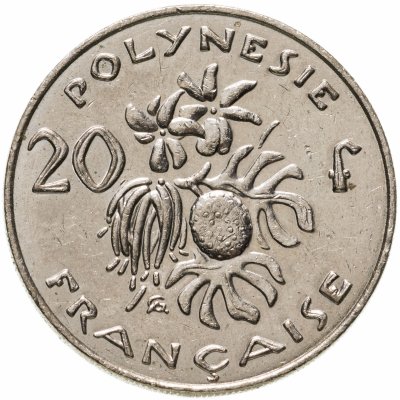 купить Французская Полинезия 20 франков (francs) 2006-2020, случайная дата