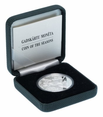 купить Латвия 5 евро 2014 Proof "Времена года"