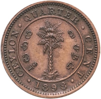 купить Цейлон 1/4 цента (cent) 1898