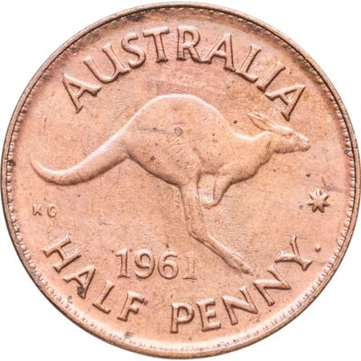 купить Австралия 1/2 пенни (penny) 1961
