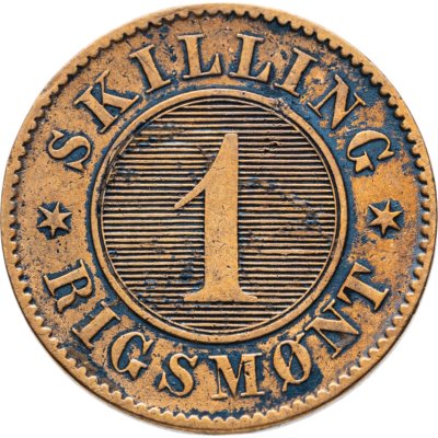 купить Дания 1 скиллинг ригсмонт (скиллинг-ригсмёнт, skilling rigsmont) 1856