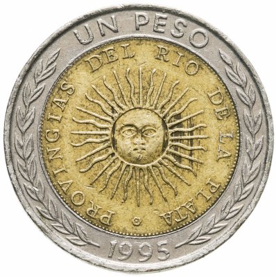 купить Аргентина 1 песо (peso) 1995 B, ошибочная надпись "PROVINGIAS"