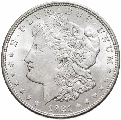 купить США 1 доллар (dollar) 1921 Morgan Dollar (доллар Моргана) без обозначения монетного двора
