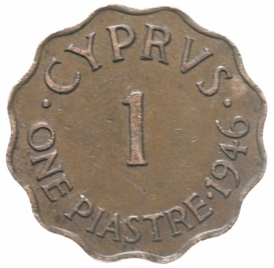купить Кипр 1 пиастр (piastre) 1946