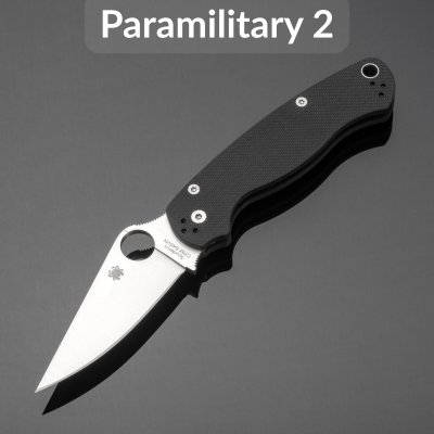 купить Складной нож Spyderco Paramilitary 2, сталь CPM-S45VN, рукоять G10, артикул C81GP2