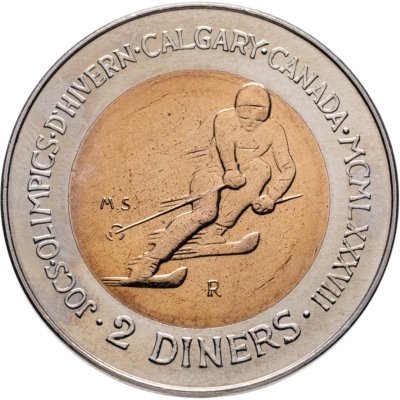 купить Андорра 2 динера (diners) 1985 года Игры XV зимней Олимпиады Калгари-1988