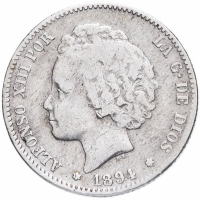 купить Испания 1 песета (peseta) 1894
