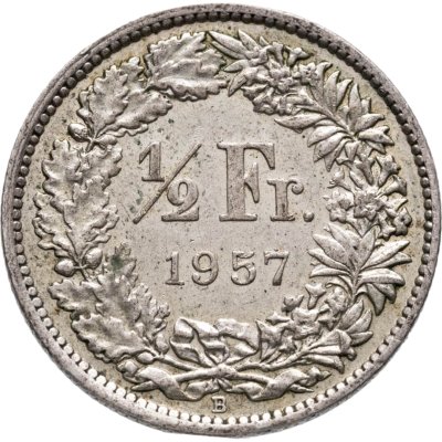 купить Швейцария 1/2 франка (franc) 1957