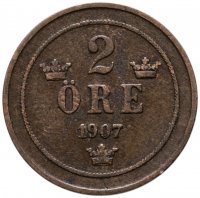 купить Швеция, 2 эре 1907