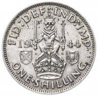 Купить Великобритания 1 шиллинг (shilling) 1944 Шотландский шиллинг - лев, сидящий на короне