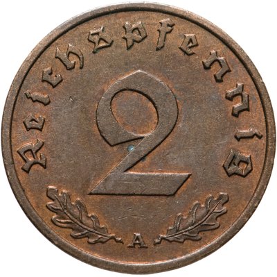 купить Германия (Третий Рейх) 2 рейхспфеннига "А" 1939