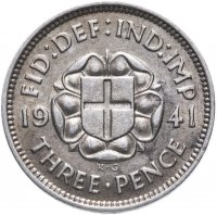 купить Великобритания 3 пенса (pence) 1941