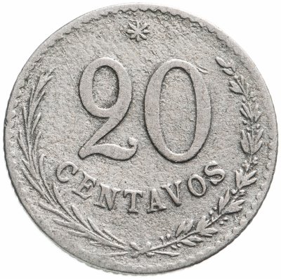 купить Парагвай 20 сентаво (centavos) 1900
