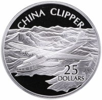 Купить Соломоновы острова 25 долларов 2003 "Самолеты мира: Мартин M-130 Чайна клиппер"