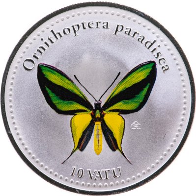 купить Вануату 10 вату 2006 Бабочки - Ornithoptera Paradisea