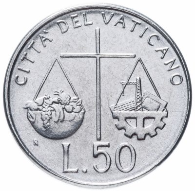 купить Ватикан 50 лир (lire) 1992