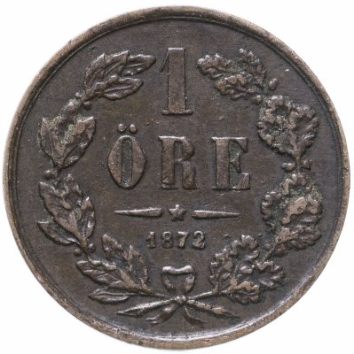 купить Швеция 1 эре (ore) 1872 Буквы LA под бюстом