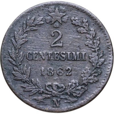 купить Италия 2 чентезимо (centesimi) 1861 - 1867 Виктор Эммануил II, случайный год