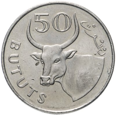 купить Гамбия 50 бутутов 1998 Африканский бык