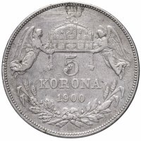 купить Австро-Венгрия 5 крон (korona) 1900, монета для Венгрии