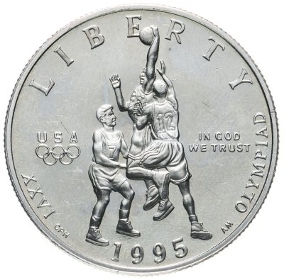 купить США 50 центов 1995 "XXVI летние Олимпийские Игры, Атланта 1996 - Баскетбол"