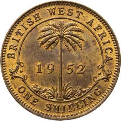 купить Британская Западная Африка 1 шиллинг (shilling) 1952 H