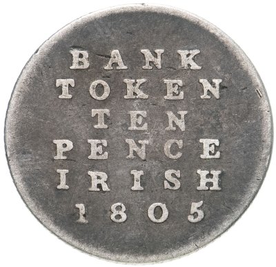 купить Ирландия 10 пенсов 1805 "Токен Банка Ирландии"