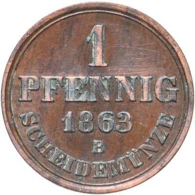 купить Германия, Королевство Ганновер 1 пфенниг 1863