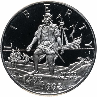 купить США 50 центов (1/2 доллара, half dollar) 1992 S Proof "500 лет открытия Америки Христофором Колумбом" Знак монетного двора "S" - Сан-Франциско